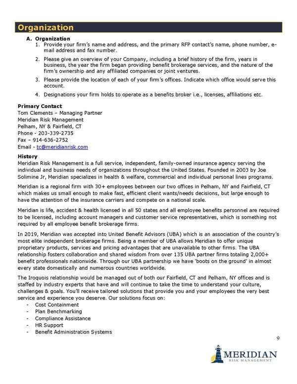 Meridian Risk Unbranded RFP - Page 8