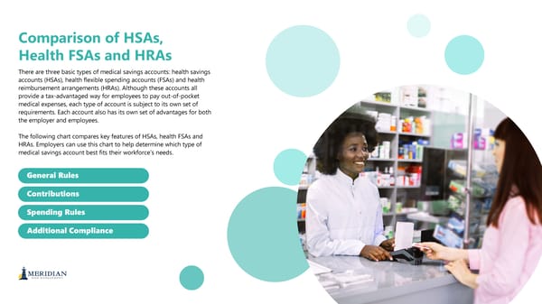 Comparison of HSAs, Health FSAs and HRAs - Page 1
